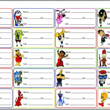 Sheet No 74 (Name Sticker)